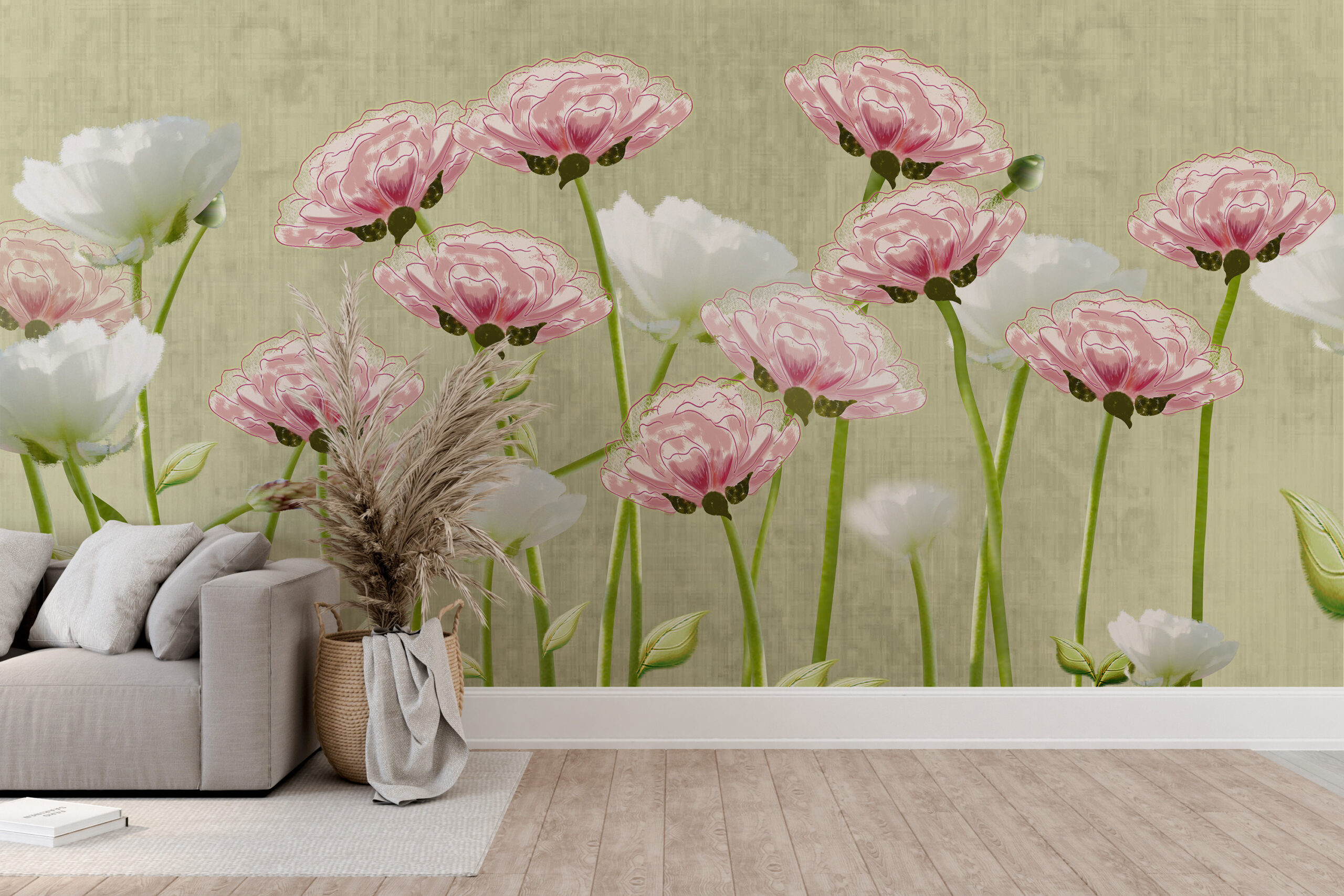 Bakgrund blomma äng