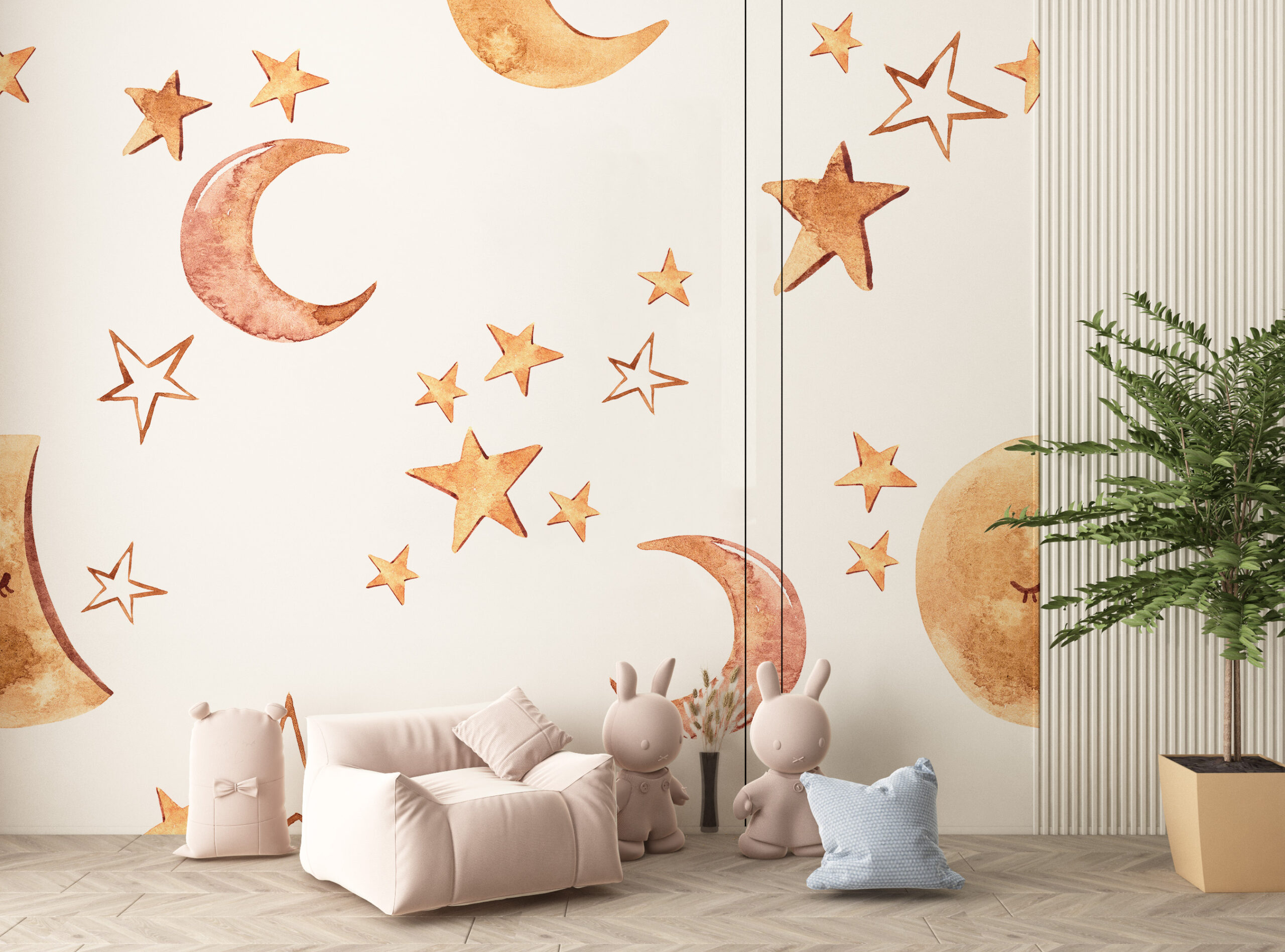 Väggmålning Vit natt