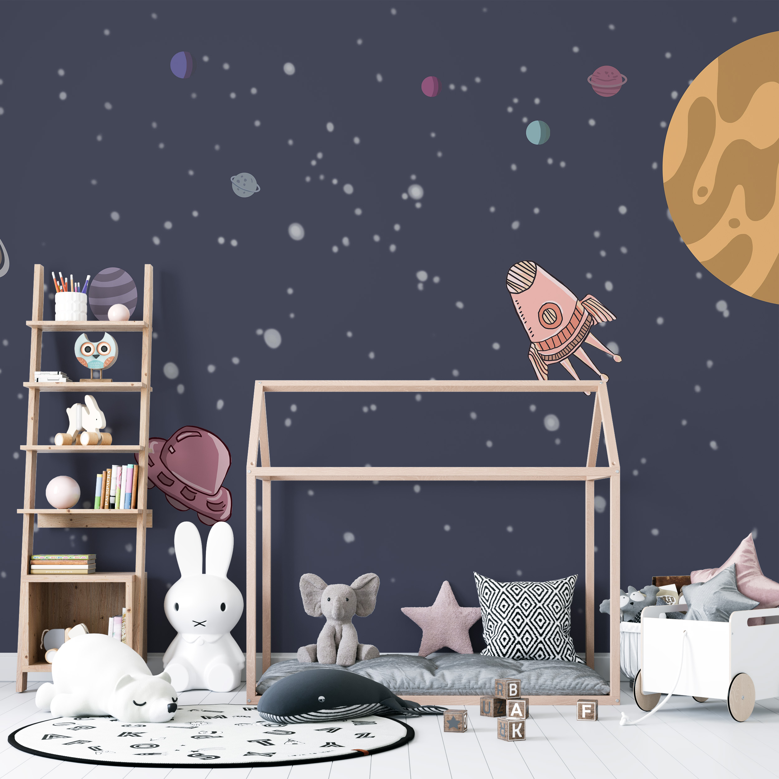 Väggmålning Flyg in i rymden