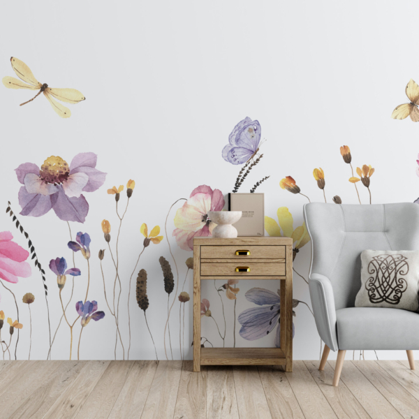 Väggmålning White Meadow