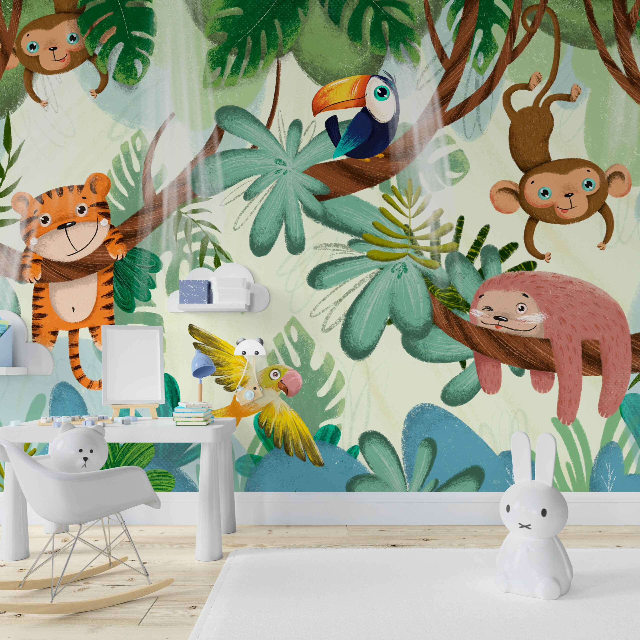 Fototapet Djurdjungel