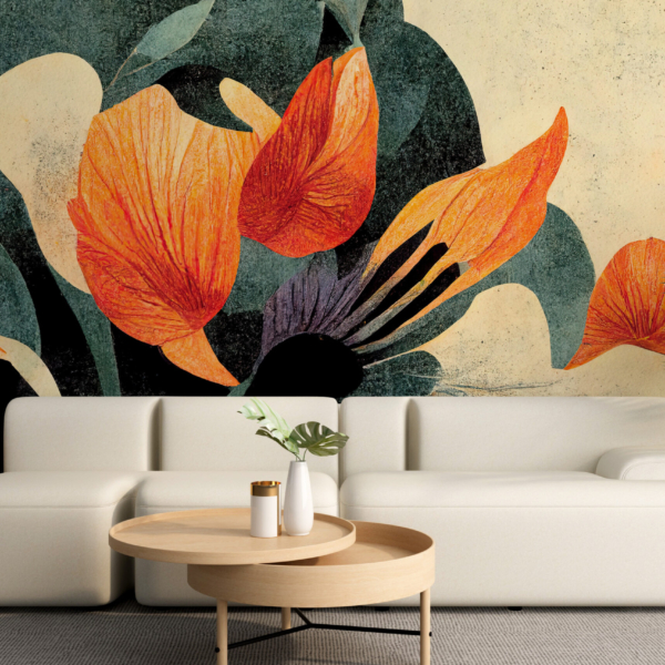 Fototapet Abstrakta blommor