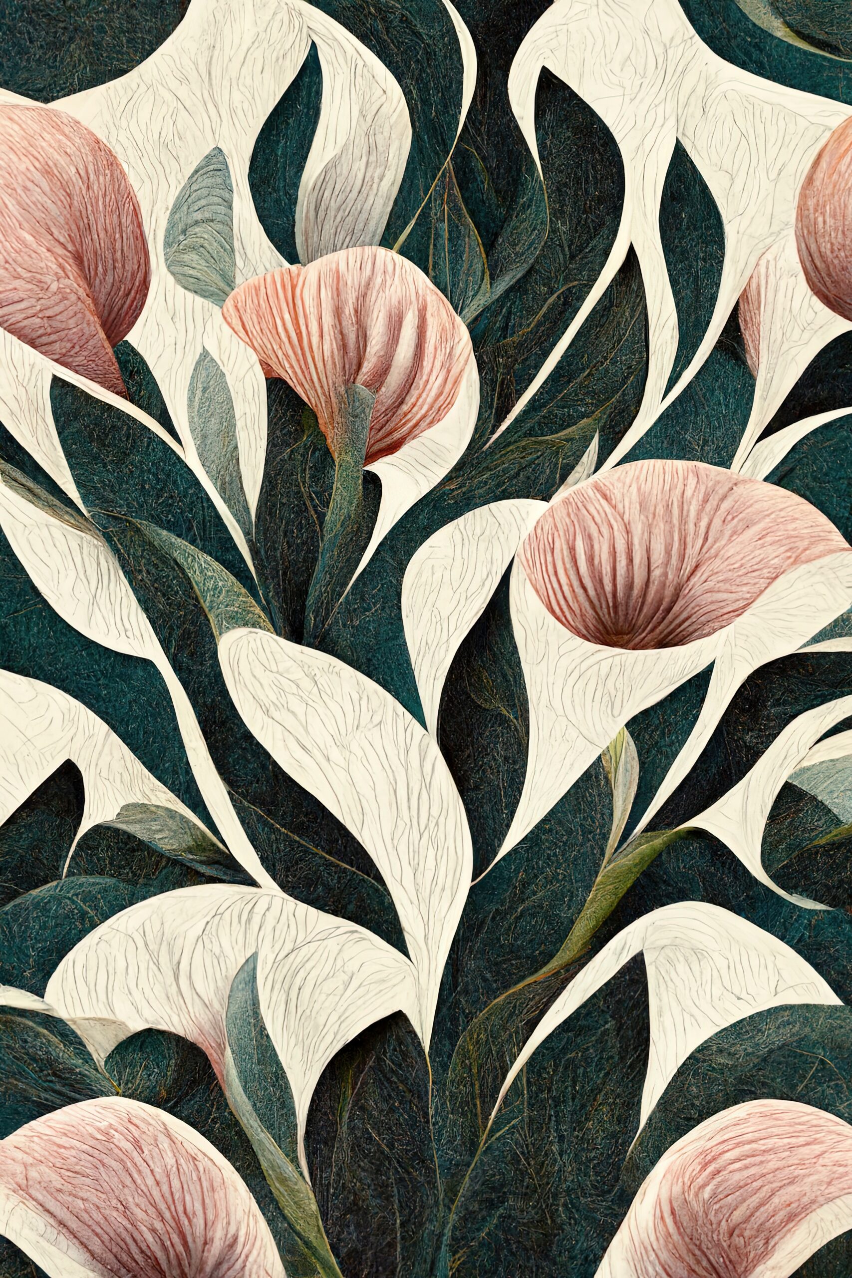 Trendy,,Abstract,Floral,Pattern,,Elegant,Pastel,Color,,Modern,Design,Wallpaper.