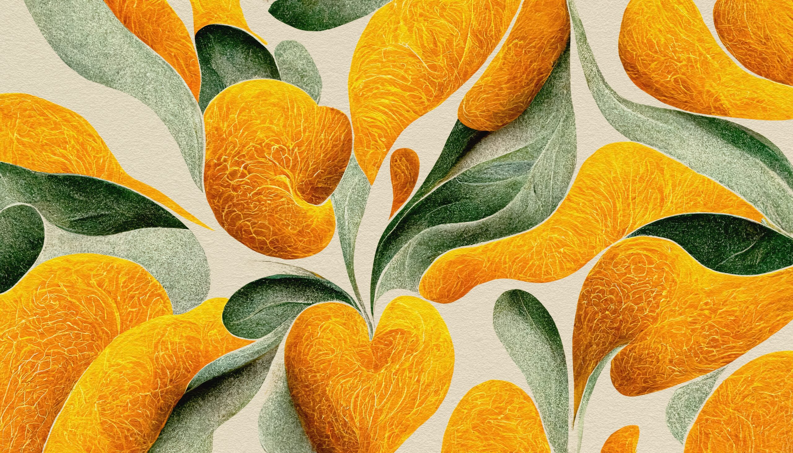 Abstract,Citrus,Pattern,,Elegant,Orange,,Yellow,Color,,Modern,Design,Wallpaper.
