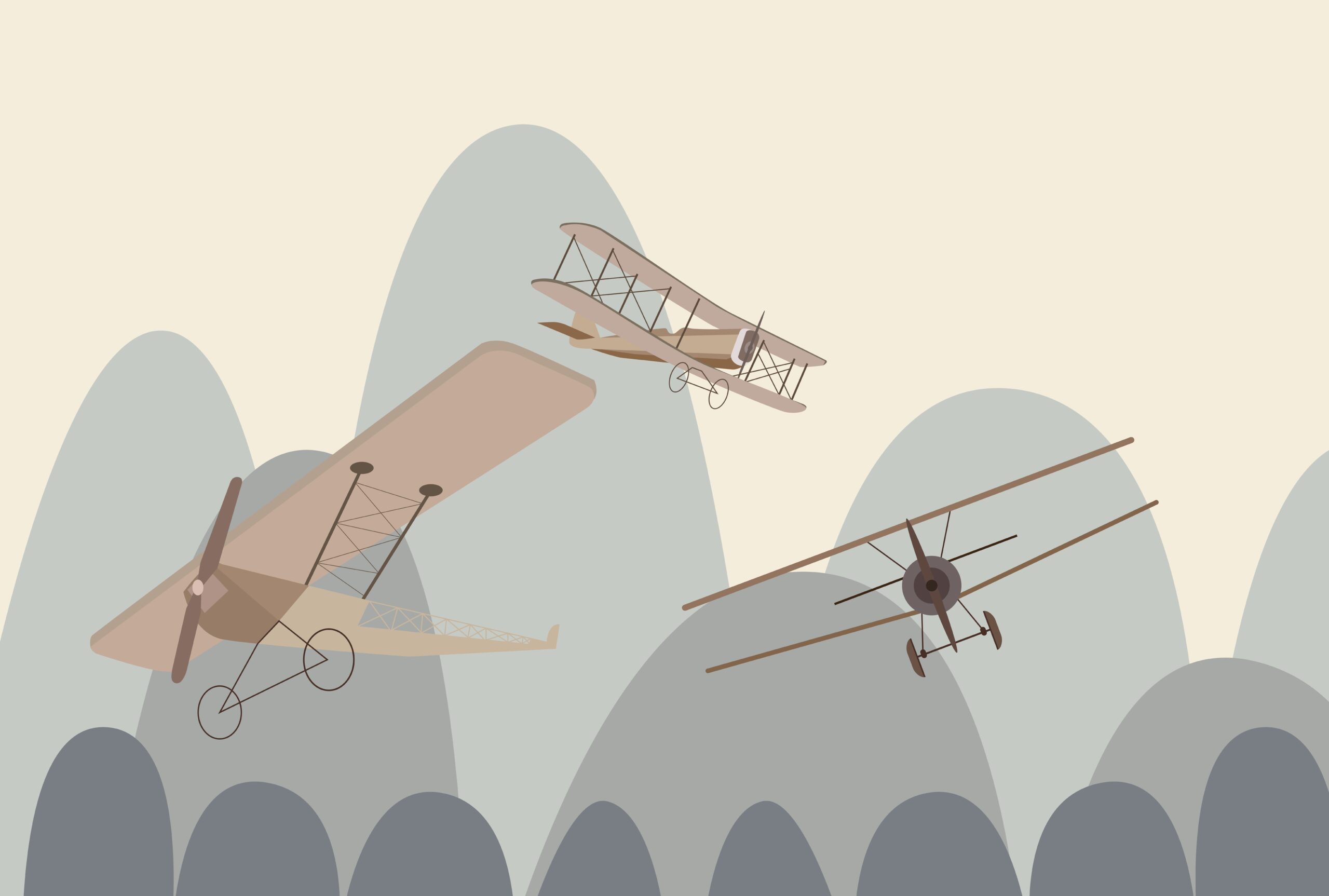 Vintage,Plains,To,Mountains,In,Background.