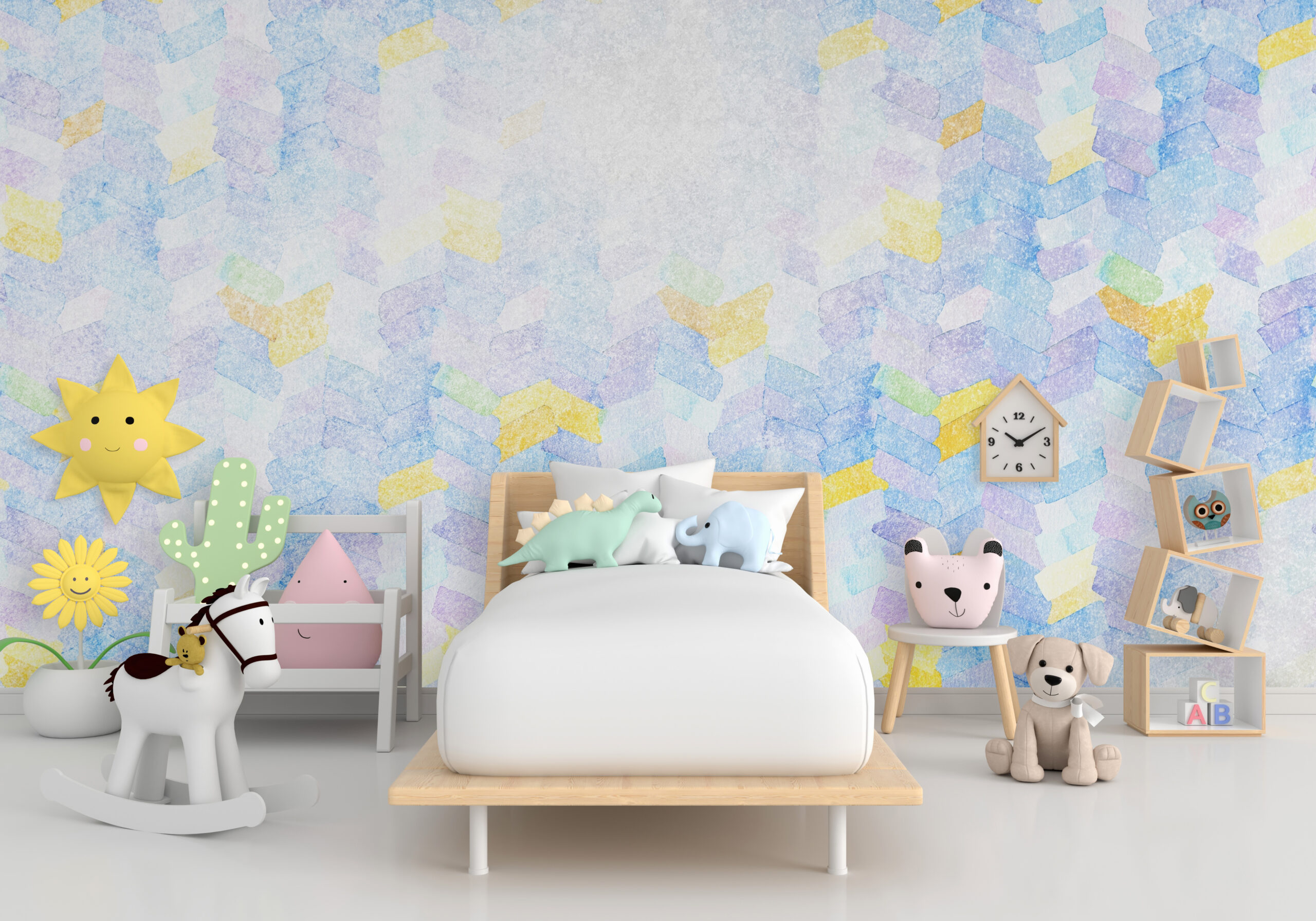 Fotomural Pastellfärgade former