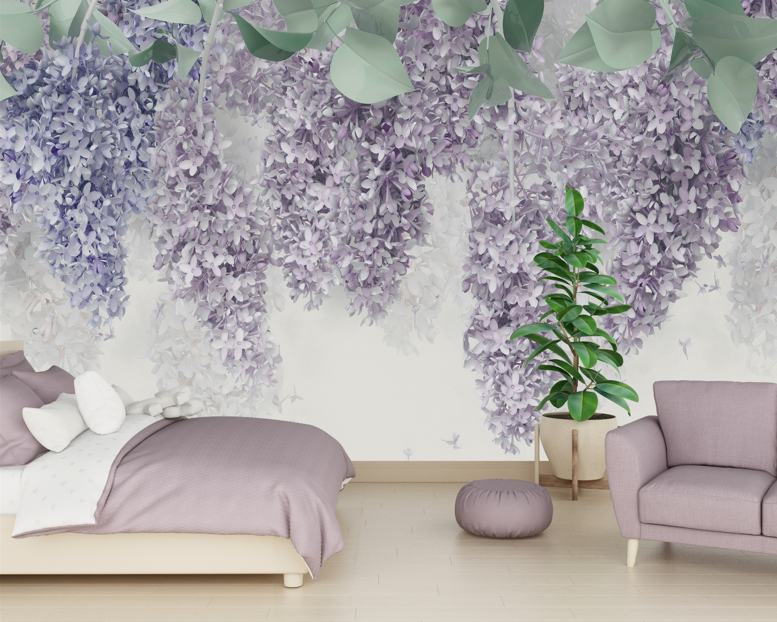 Fototapet Hängande syren