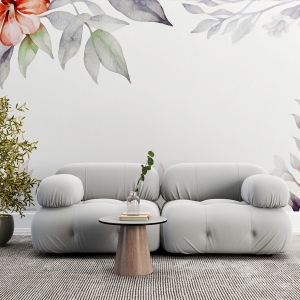 Foto Bakgrund Blommor med orange accent