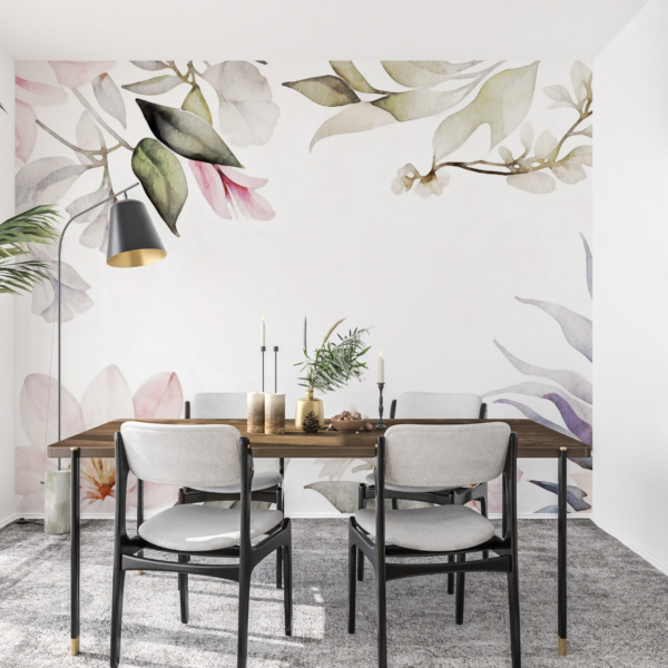 Foto Bakgrund Blommor med rosa accent