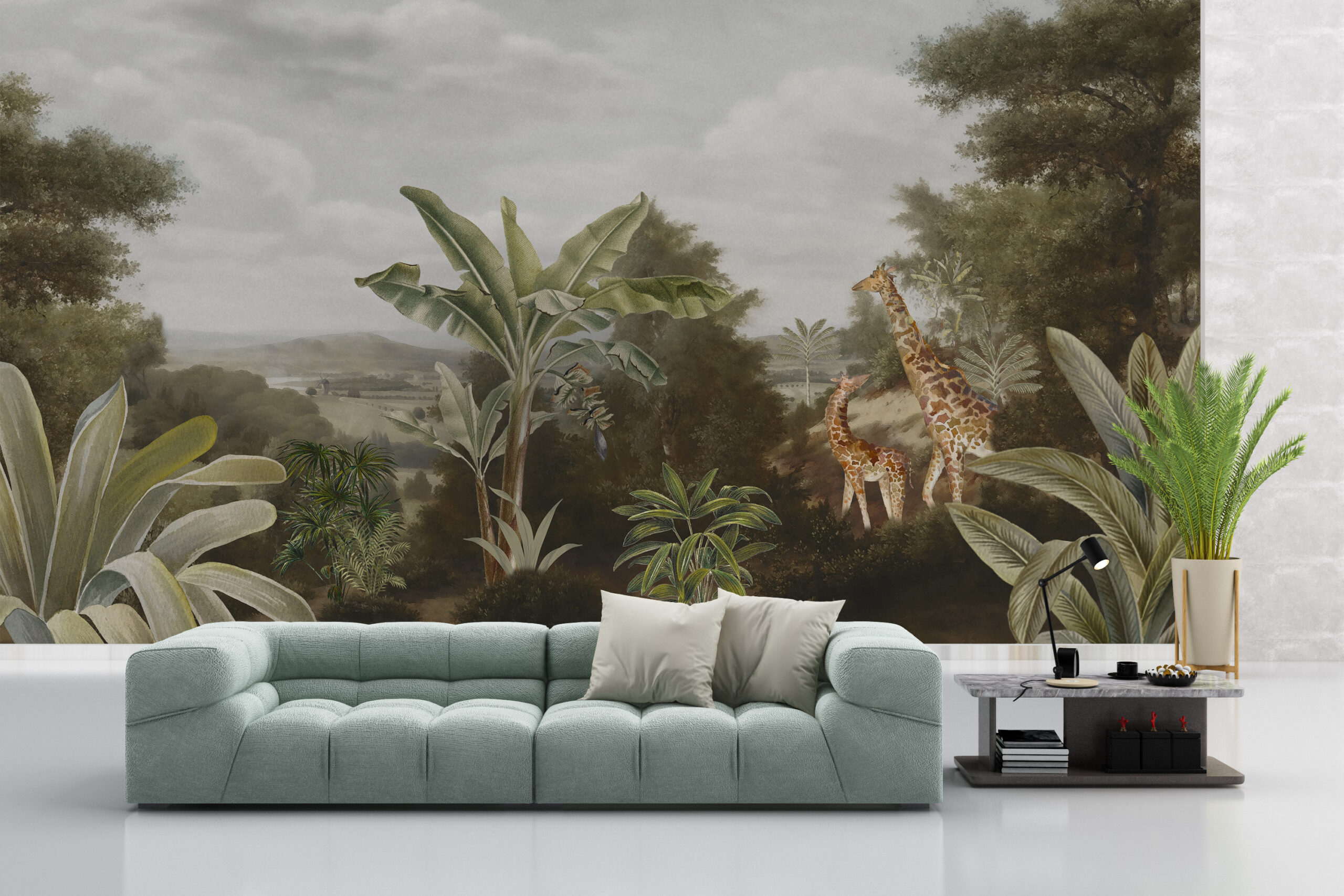 Giraffer Safari Bakgrund