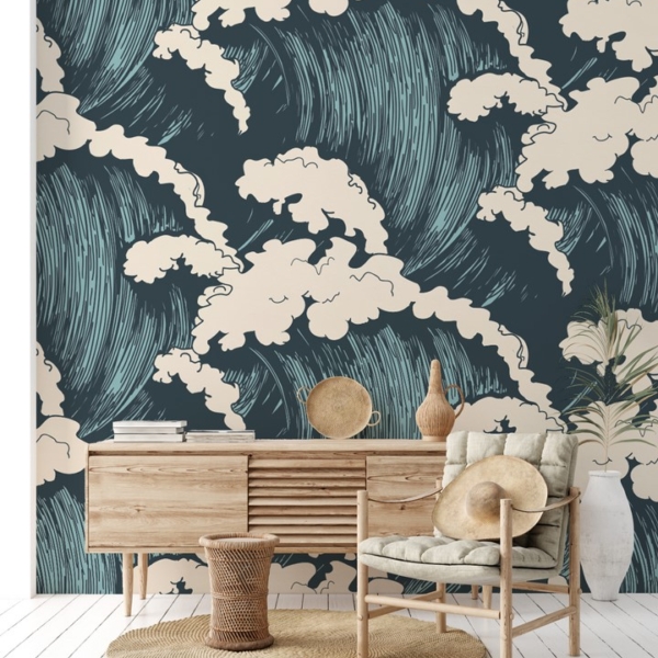 Fototapet Grova vågor