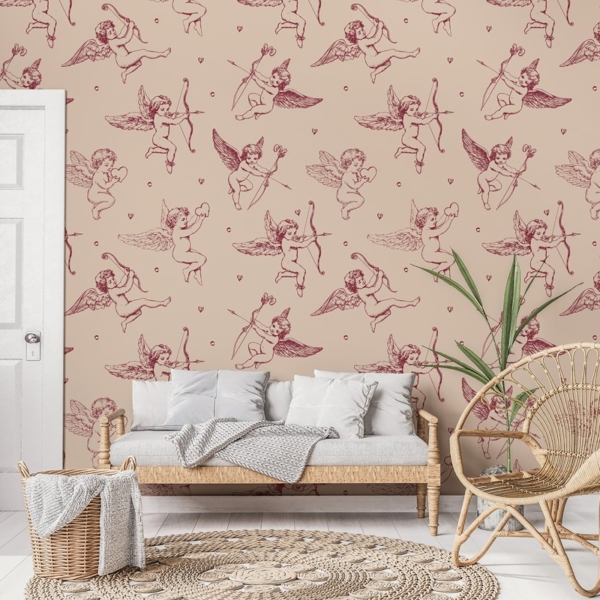 Fototapet Cupid full av kärlek