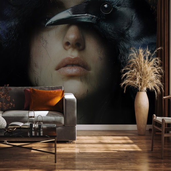 Fototapet Två korpar