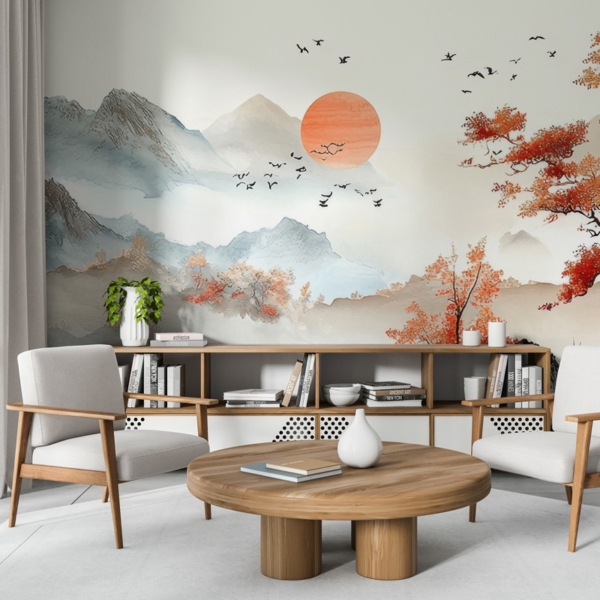 Fototapet Asiens skönhet och fred