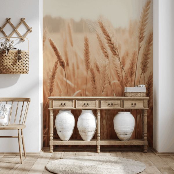 Fototapet Höstens viskning av säden