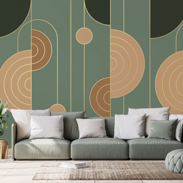 Fototapet Grön abstraktion