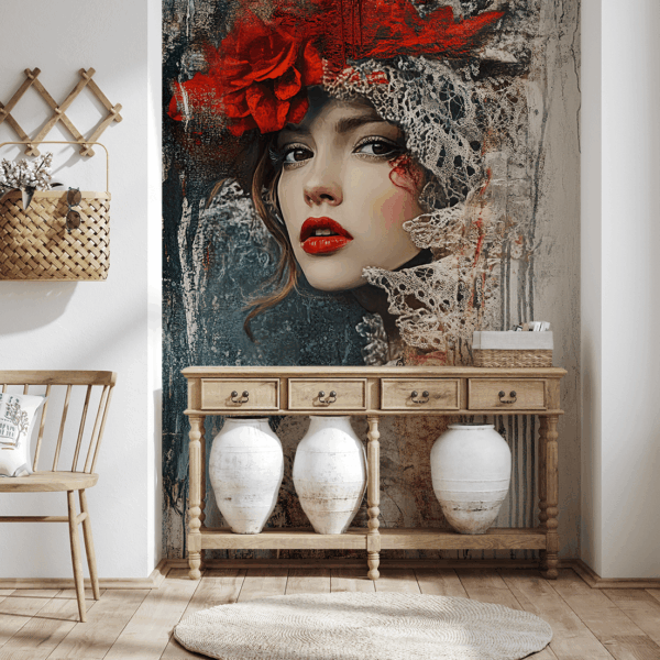 Fototapet Röd hemlighet