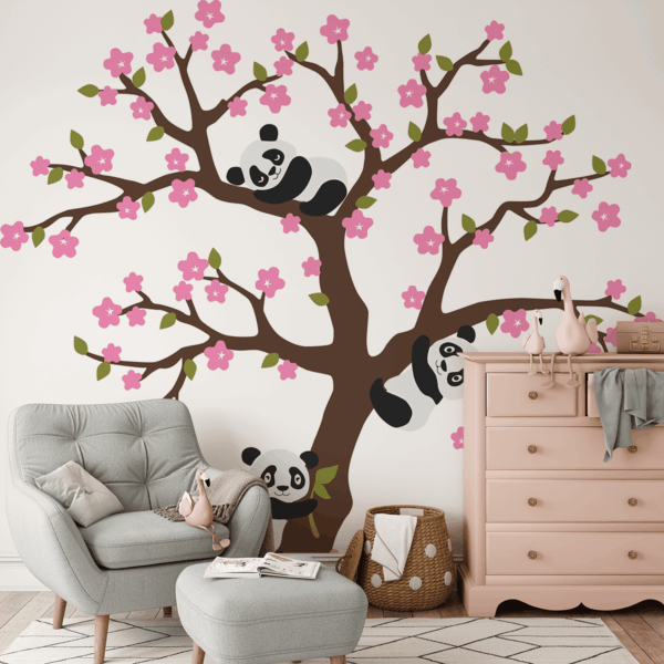 Fototapet Pandablommans land