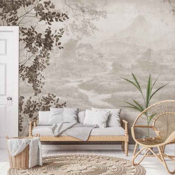 Fototapet Utsikt över dalen