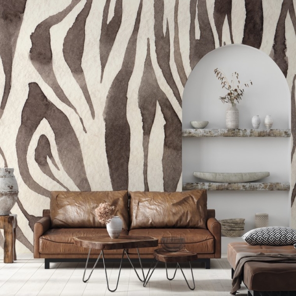 Fototapet Brun zebrastruktur