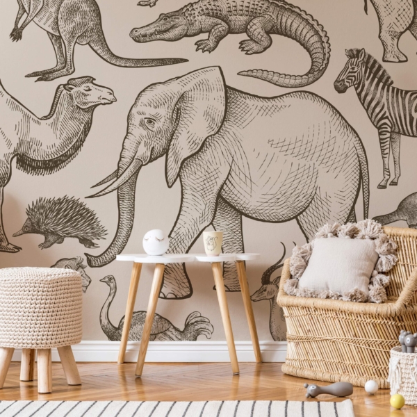 Fototapet Exotiska linjer