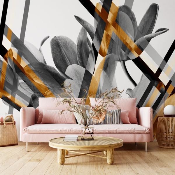 Fototapet Geometriska blommor