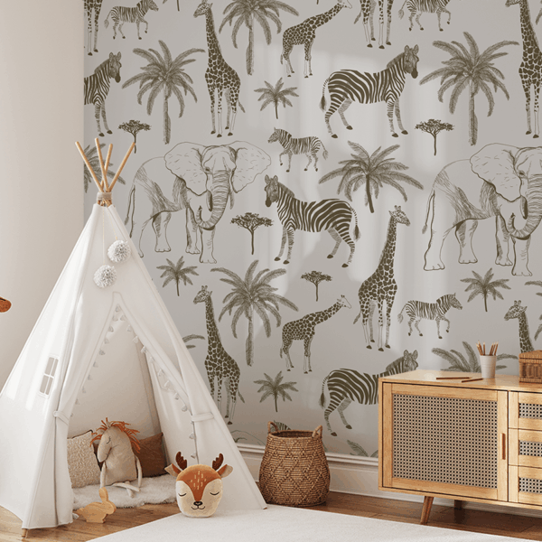 Fototapet Palm Safari