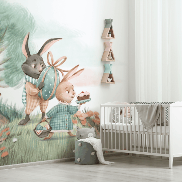 Fototapet Glada kaniner