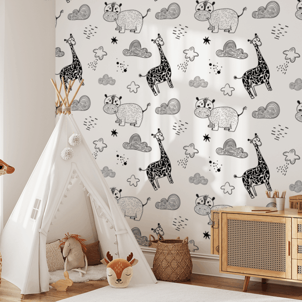 Fototapet Djur i molnen