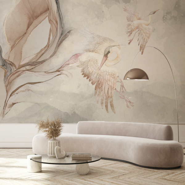 Fototapet Romantiska fåglar