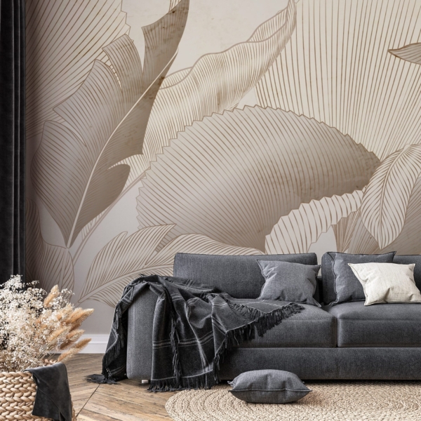 Fototapet Lövsilhuetter