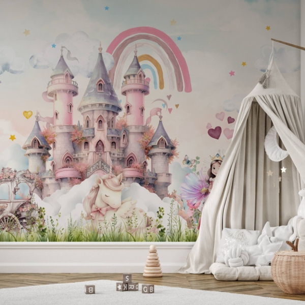 Fototapet Rosens regnbågens land