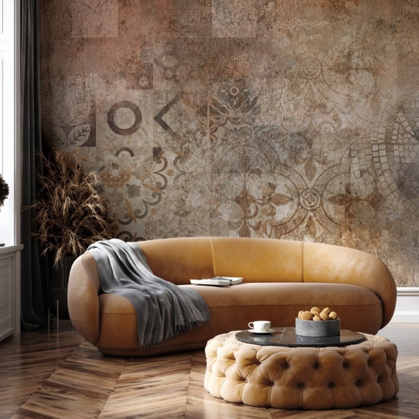 Fototapet Gyllene balansmandala