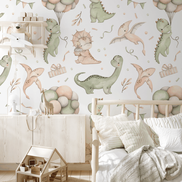 Fototapet Dinosaurier på festen