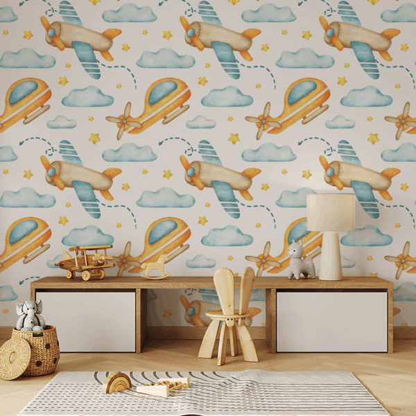 Fototapet Molnflygningar