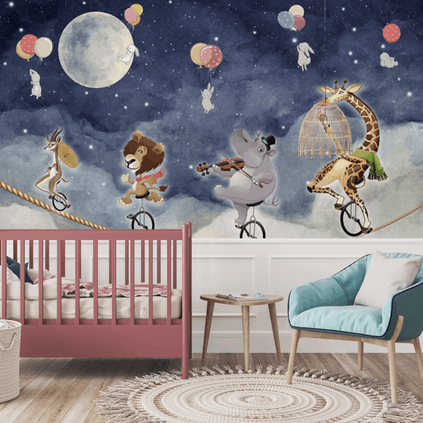 Fototapet Cirkusnatt ovanför molnen