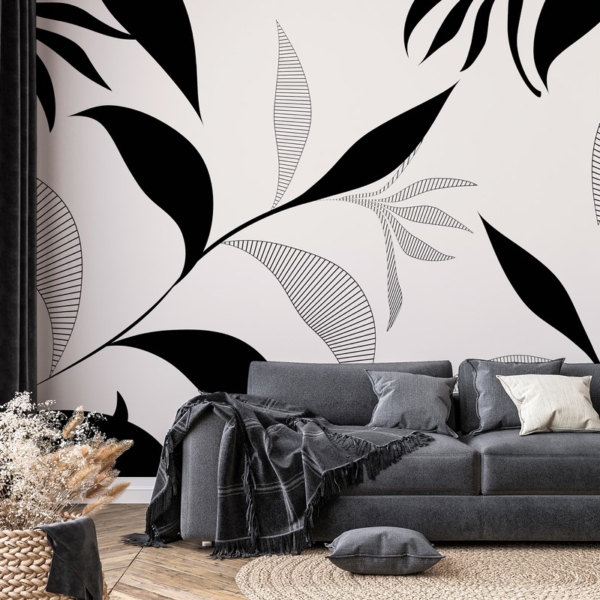 Fototapet Bladkontrast