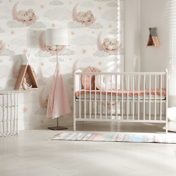 Fototapet Sömnig fårmark