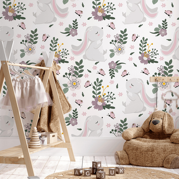 Fototapet Drömmande kanin