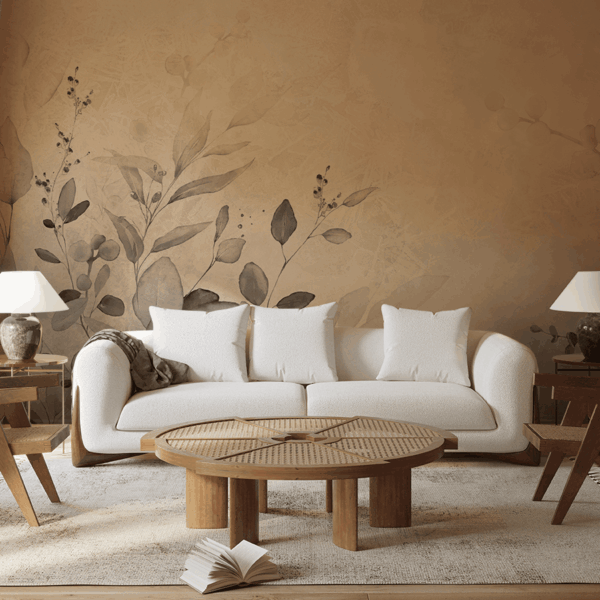 Fototapet Gråbeige akvarell harmoni