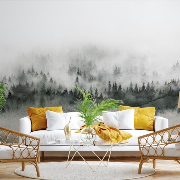 Fototapet Dimmigt landskap