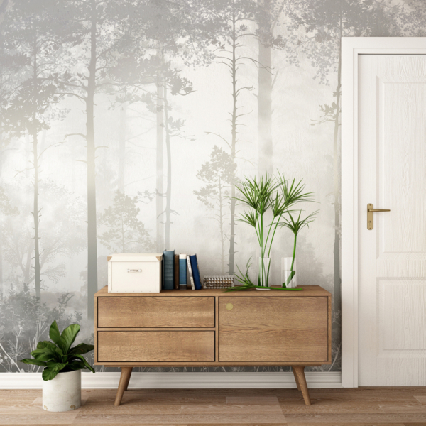 Fototapet Dimmig skog fototapet