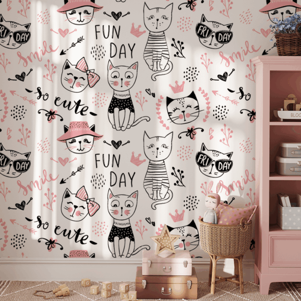 Fototapet Kattens glädjevärld