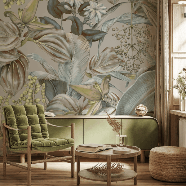 Fototapet Gråblå harmoni