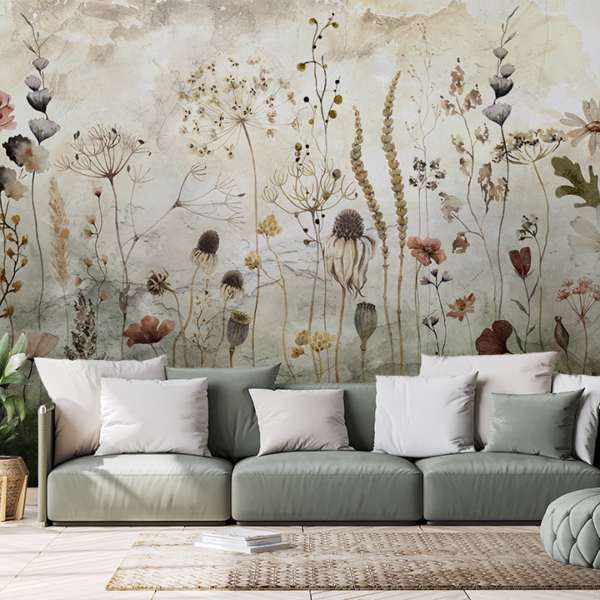 Fototapet Blomsteräng