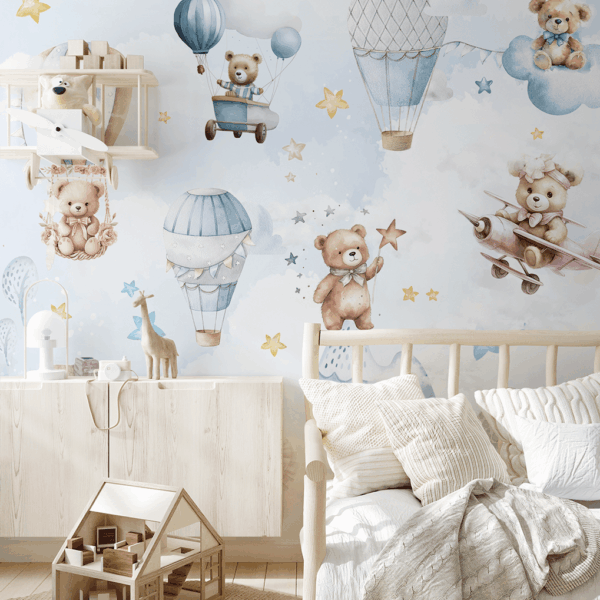 Fototapet Teddy Bears stjärnland