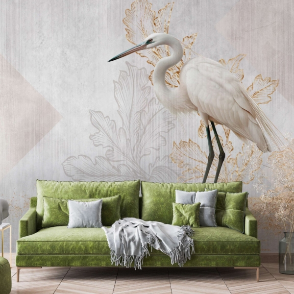 Fototapet Vit elegans