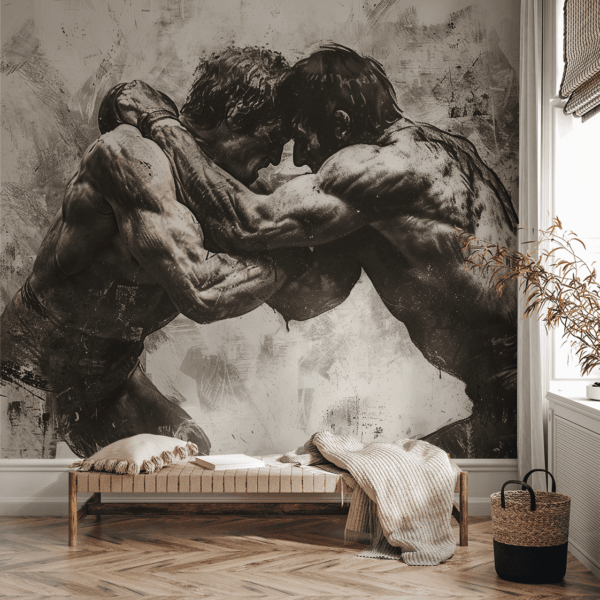 Fototapet I kampens omfamning