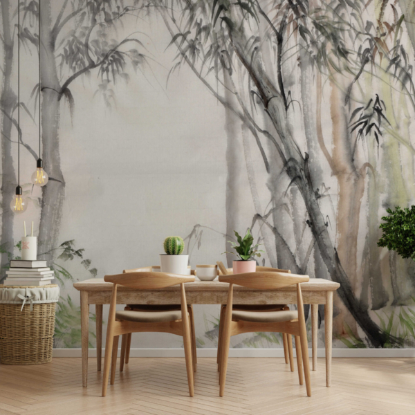 Fototapet Österns skogsandedräkt