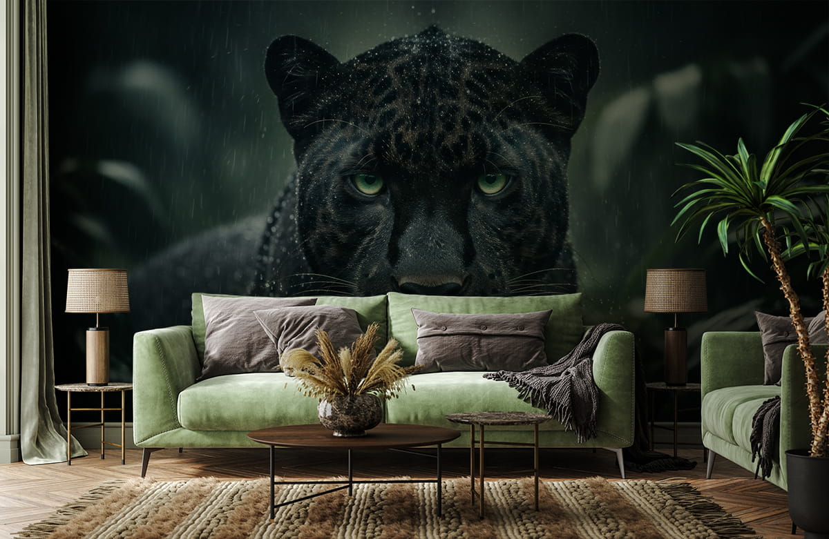 Fototapet Svart panter